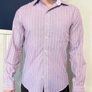Purple Striped Button down shirt